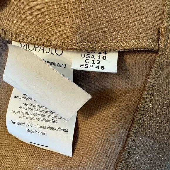 São Paulo Metallic Jacket Sand Color size 10/42 - Picture 10 of 13